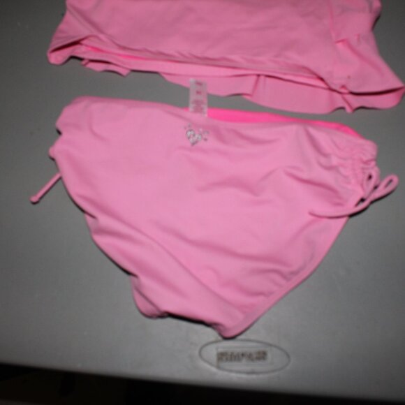 Pink 2 Pcs Justice Tankini Swimsuit Size 14 - Picture 8 of 11